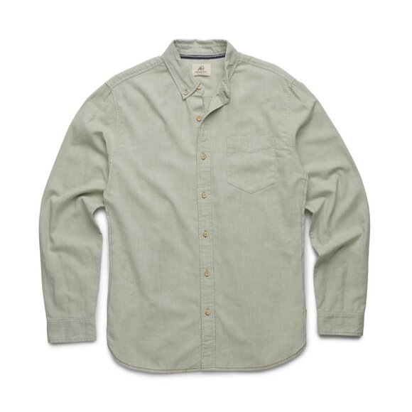 Surfside Supply Pastel Green Airy Cotton Button Up Shirt With Front Chest Pocket - Picture 1 of 2